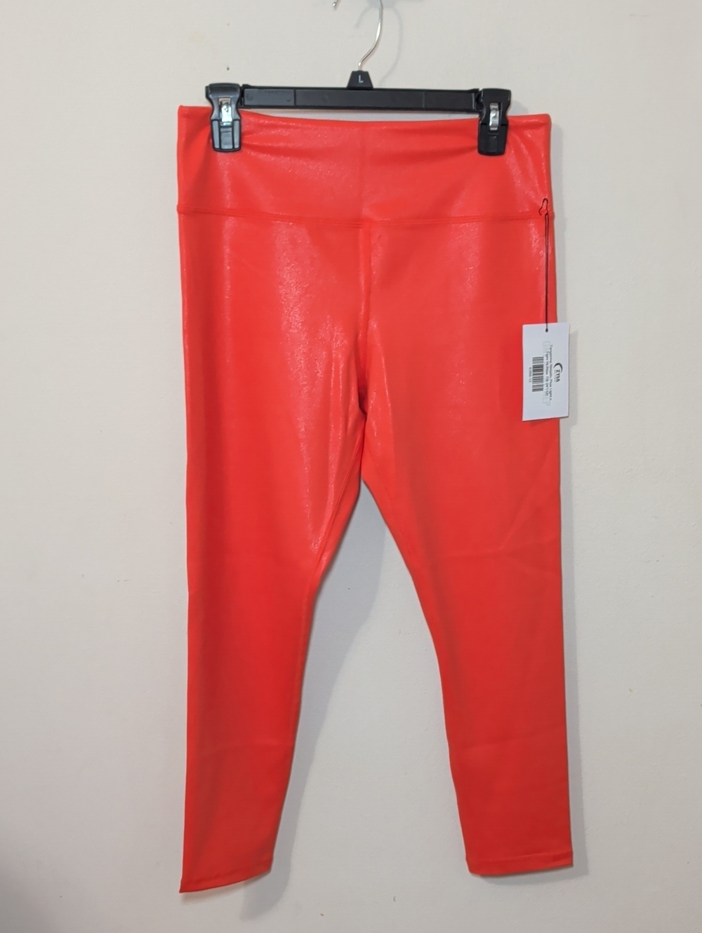 Zyia Tangerine Metallic Light N Tight Hi Rise 7/8 Workout Leggings Women Size 12